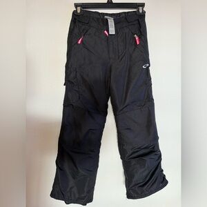 Champion girls size 7/8 black with hot pink accents ski pants